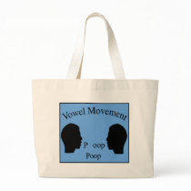 Vowel Movement - Blue Tote Bag