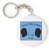 Vowel Movement - Blue Keychains