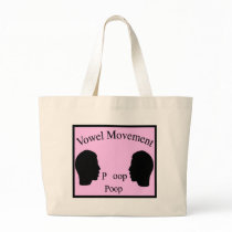 Vowel Movement - Pink Tote Bag