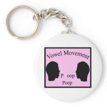 Vowel Movement - Pink Keychains
