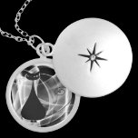 VoxKitty Black Cat on Rainbow Waves - B&W necklaces