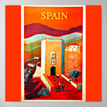 Voyage Art-Espagne 2 d'Affiche-Cru
