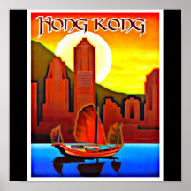 Voyage Art-Hong Kong d'Affiche-Cru