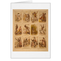 Voyage d'un esclave par une plus pleine reine 1863 carte de vœux