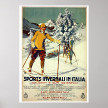 Voyage italien des années 1920 d'hiver d'annonce v affiches