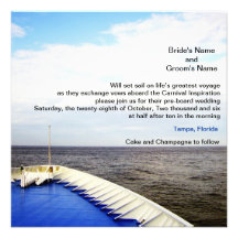 Voyage of Love l Cruise Ship/Destination Wedding Personalized Invite