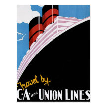 Voyage par CA et des lignes des syndicats Carte Postale