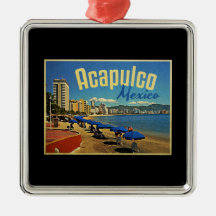 Voyage vintage d'Acapulco Mexique Décorations De Noël