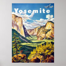 Voyage vintage de ~ de Yosemite Affiches