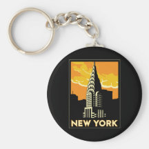 voyage vintage de New York Etats-Unis Etats-Unis r Porte-clef
