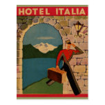 Voyage vintage - hôtel Italie Carte Postale