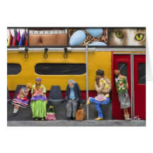 Voyageurs seuls cartes de vœux