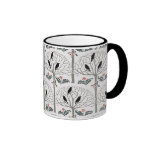 Voysey Rook and Holly Pattern Christmas Coffee Mug