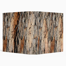 Vrai classeur en bois d'écorce d'arbre