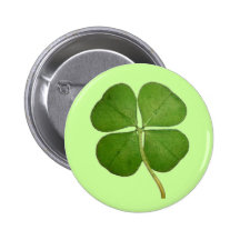 Vrai shamrock de trèfle de 4 feuilles badges avec agrafe
