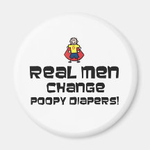Vraies couches-culottes de Poopy de changement d'h Magnets Pour Réfrigérateur