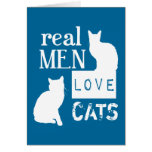 Vrais chats d'amour d'hommes (disponibles dans tou cartes de vœux