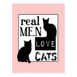 Vrais chats d'amour d'hommes (disponibles dans tou carte postale