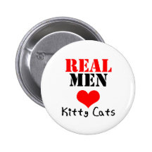 Vrais chats de Kitty de coeur d'hommes (amour) Badges Avec Agrafe