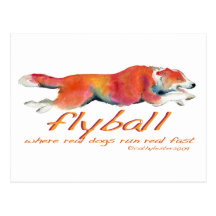 Vrais chiens de Flyball Cartes Postales