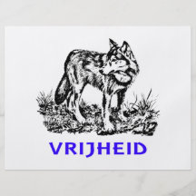 Vrijheid - Wolf in wildernis Personalisierte Flyer
