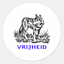 Vrijheid - Wolf in wildernis Stickers