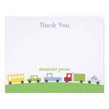 Vroom Vroom Cars Thank You Notes Announcements