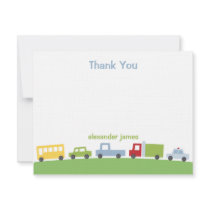 Vroom Vroom Cars Thank You Notes