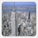 Vue aérienne de l'Empire State Building et Sticker Carré