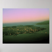 Vue aérienne de San Francisco, la Californie Affiche