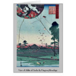 Vue d'Akiba d'Enshu par Utagawa, Hiroshige Cartes De Vœux