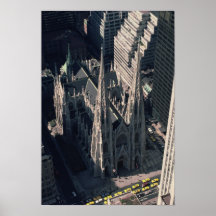Vue de la cathédrale de St Patrick Poster