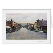 Vue de la rue principale 2 carte de vœux