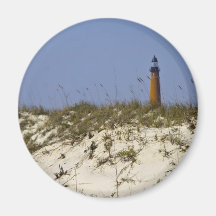 Vue de plage de l'admission LighthouseMagnet de ma Magnets
