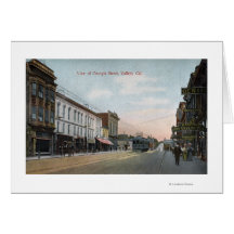 Vue de rue de la Géorgie avec la voiture de rue Carte