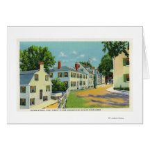 Vue de rue de Leyde, première rue en Nouvelle Angl Carte