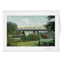 Vue de rue de pont de pont de Hadley Cartes De Vœux