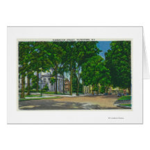 Vue de rue de Washington Cartes De Vœux