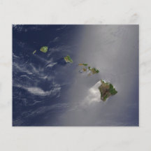 Vue de satellite d'îles hawaïennes prospectus avec motif
