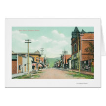 Vue de StreetRoseburg principal, OU Cartes De Vœux
