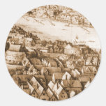 Vue de théâtre du globe de Hollar longue de Londre Adhésifs