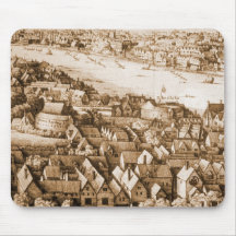 Vue de théâtre du globe de Hollar longue de Londre Tapis De Souris