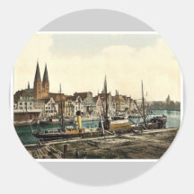 Vue générale, classique Photochrom de Lübeck, Alle Autocollants