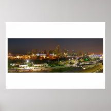 Vue panoramique de nuit de Miami Posters