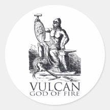Vulcan Round Stickers
