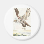Vulture in Flight with Passengers Fridge Magnets
