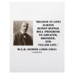 W.E.B. Du Bois Believe In Life Always Progress Letterhead Design