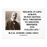 W.E.B. Dubois (Du Bois) Believe In Life! Progress Custom Announcement
