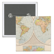 W, E Halbkugel World Map Buttons