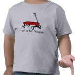 W est pour le chariot apprennent à orthographier t-shirts